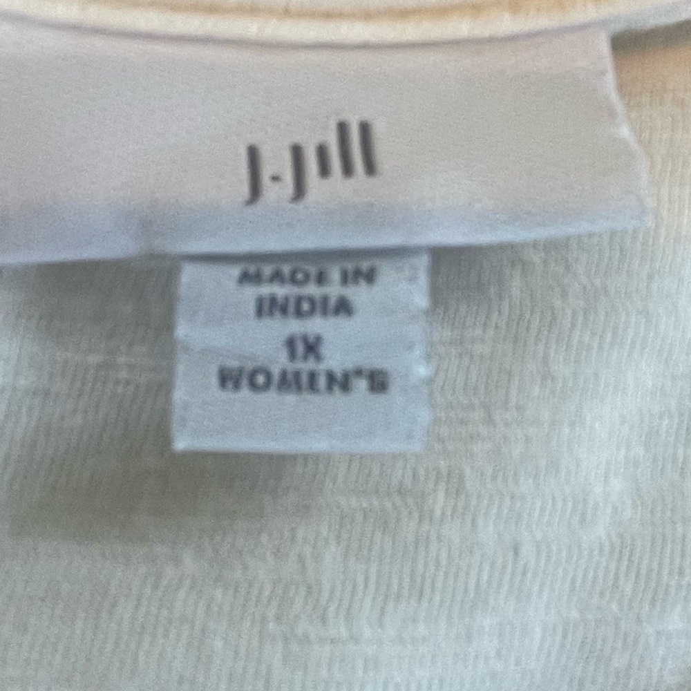 J. Jill Striped White and Black Women's Top 1X - Picture 7 of 9